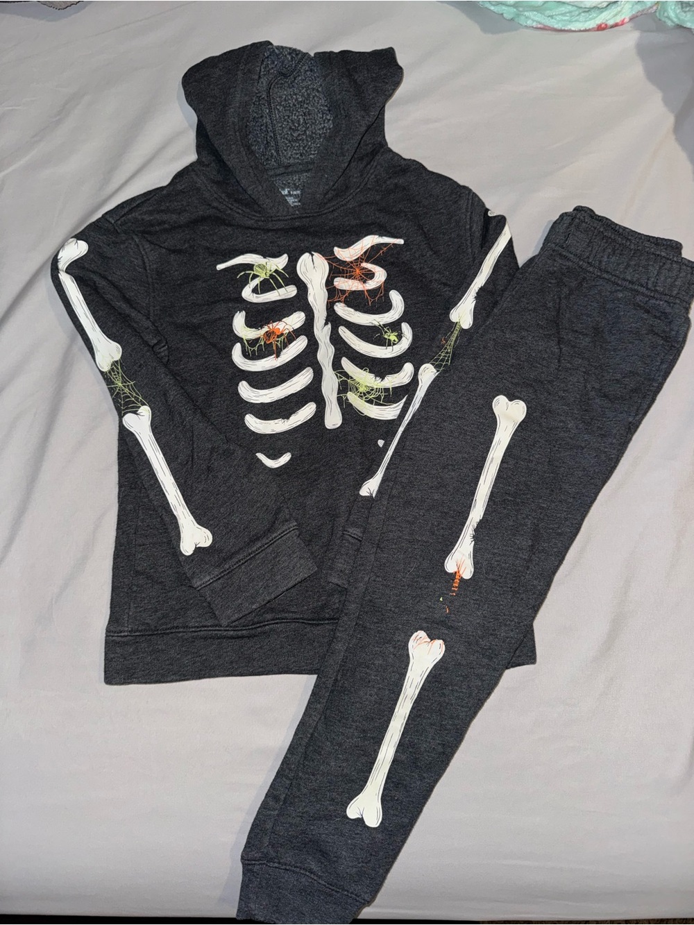 Cat & Jack Black Skeleton Print Sweatpants & Joggers
